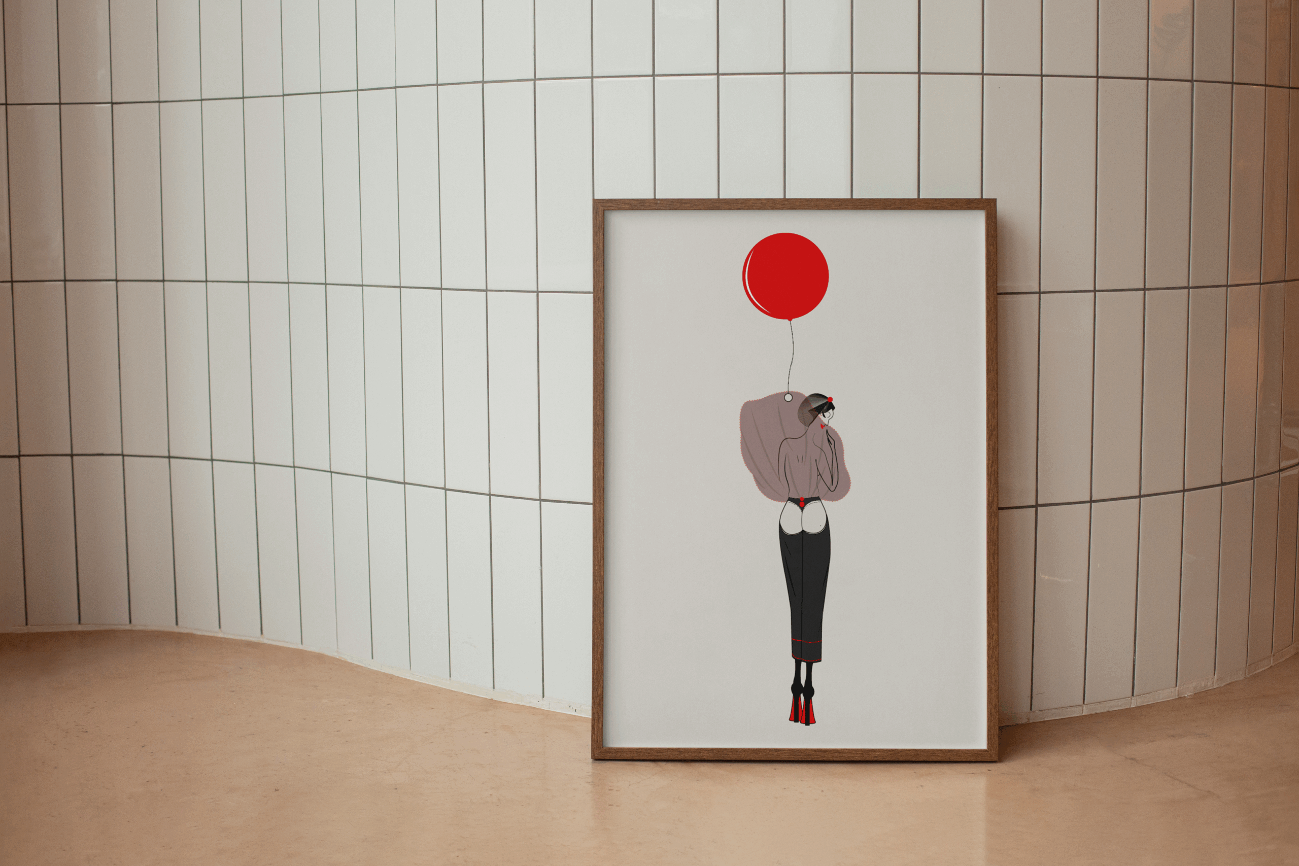 Poster on the Floor Mockup